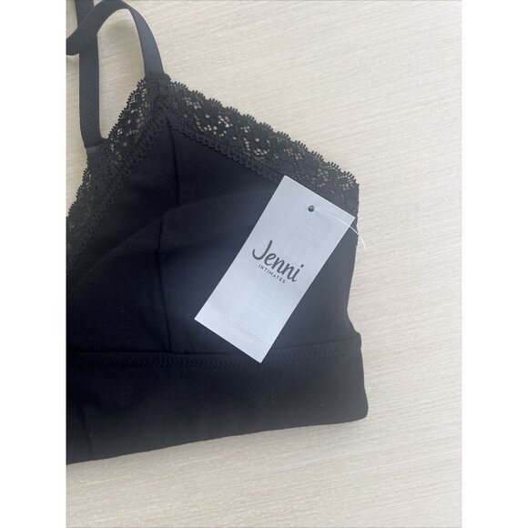 JENNI On Repeat Wide Lace Bralette Deep Black - Picture 4 of 5